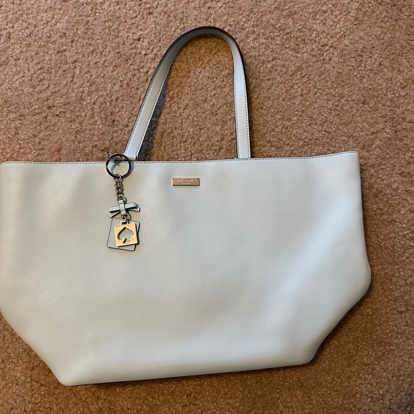 Kate Spade Handbags - Kate Spade White Pebbled Tote Bag